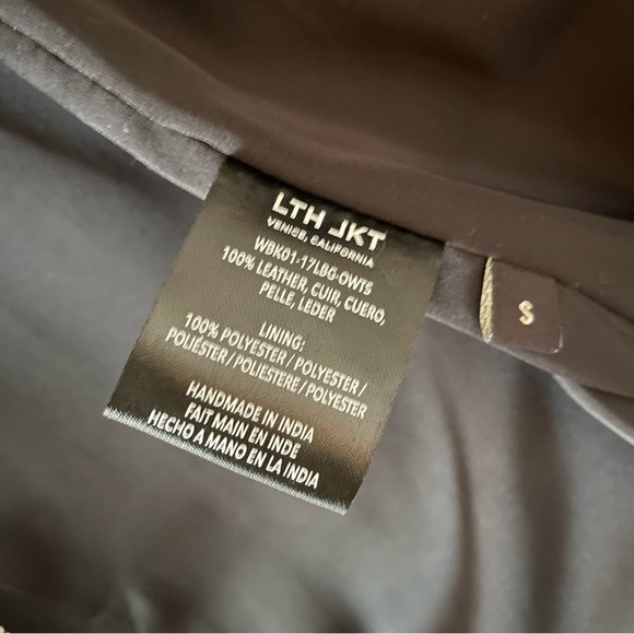 LTH JKT Leather Kas Biker Jacket Cream Off White Blanc Women’s Small NEW W/ TAGS - Picture 2 of 6